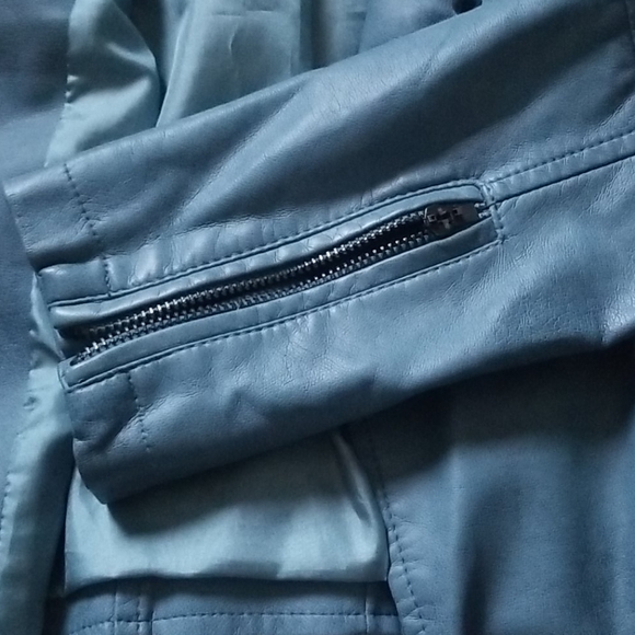 Blue Biker Jacket - Picture 12 of 13